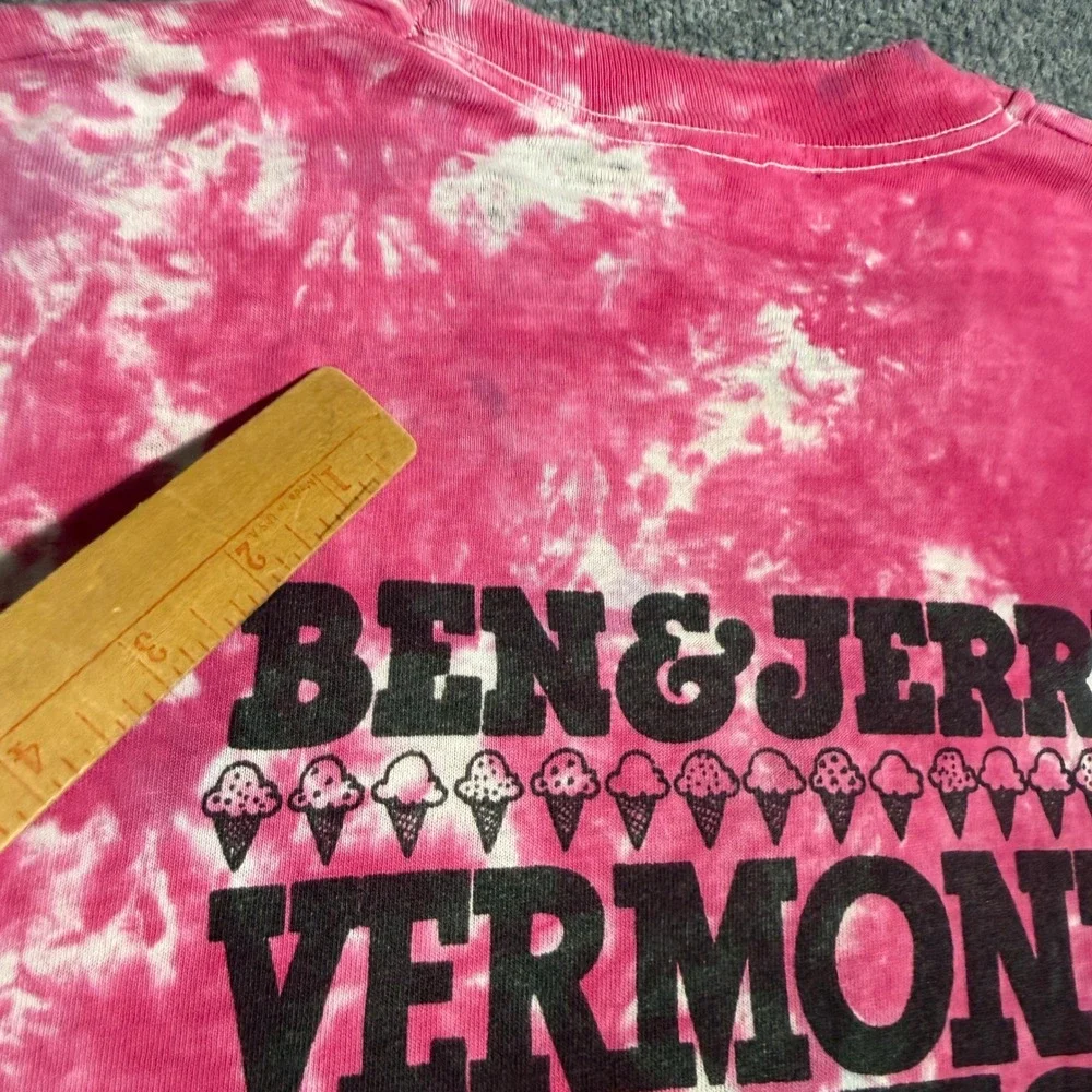Vintage Fruit of the Loom Cherry Garcia Tie Dye T-Shirt XL Pink Purple 90s Tee